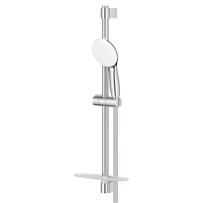 GROHE Tempesta 110 Ensemble barre de douche - 60cm - pommeau de douche rond - 3 types de jets - flexible de douche lisse - avec porte-savon - chromé