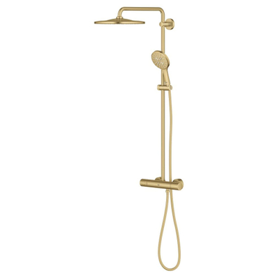 Grohe Rainshower SmartActive 310 Douchesysteem - rond - thermostatisch - hoofddouche diameter 31cm - handdouche diameter 13cm - brushed cool sunrise (goud)