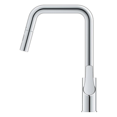 Grohe Eurosmart Keukenmengkraan - 22.1cm - uitrekbare handdouche - 2 straalsoorten - chroom