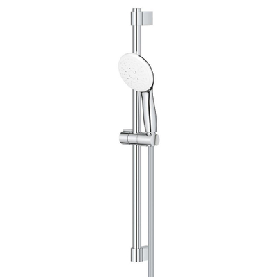 Grohe Tempesta 110 Glijstangset - 60cm - ronde handdouche - 3 straalsoort - gladde doucheslang - chroom