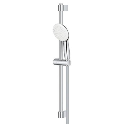 Grohe Tempesta 110 Glijstangset - 60cm - ronde handdouche - 1 straalsoort - gladde doucheslang - chroom