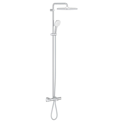Grohe Tempesta 250 Cube opbouw regendoucheset – badthermostaat – 25x25 cm hoofddouche – glijstang 147 cm – chroom