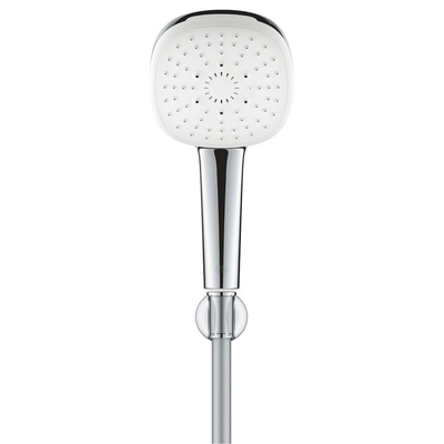 Grohe Tempesta 110 Cube Handdoucheset - diameter 11cm - 3 straalsoorten - niet verstelbaar - 150cm - chroom