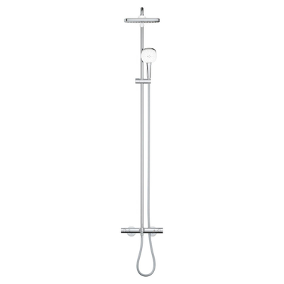 Grohe Tempesta 250 Cube opbouw regendoucheset – badthermostaat – 25x25 cm hoofddouche – glijstang 147 cm – chroom
