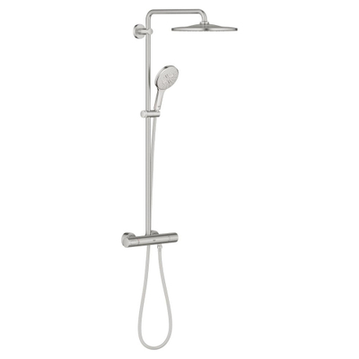 Grohe Rainshower SmartActive 310 Douchesysteem - rond - thermostatisch - hoofddouche diameter 31cm - handdouche diameter 13cm - Supersteel (RVS)