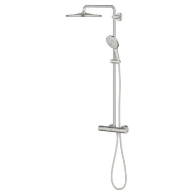 Grohe Rainshower Smartactive 310 Douche pluie - rond - thermostatique - pommeau Ø31cm - douchette Ø13cm - Supersteel brossé (inox)