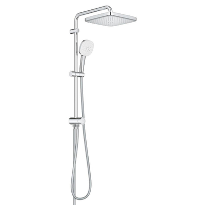 Grohe Tempesta 250 Cube Douche pluie - 73.6cm - pomme de douche 25cm - douchette carrée - 3 jets - avec inverseur - chrome