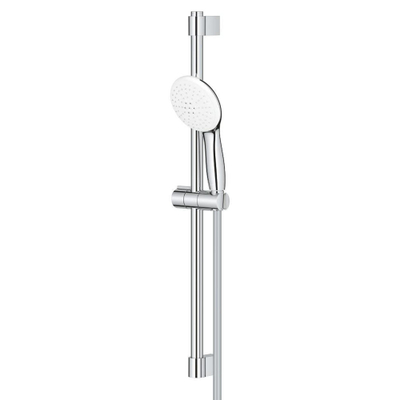 GROHE Tempesta 110 Ensemble de douche mortier jointuresant - 60cm - douchette ronde - 2 types de jet - 8.0 l/min - flexible de douche lisse - chrome