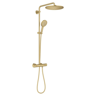 Grohe Rainshower SmartActive 310 Douchesysteem - rond - thermostatisch - hoofddouche diameter 31cm - handdouche diameter 13cm - brushed cool sunrise (goud)