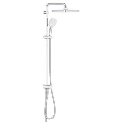 Grohe Tempesta 250 Cube Douche pluie - 103.6cm - pomme de douche 25cm - douchette carrée - 3 jets - avec inverseur - chrome