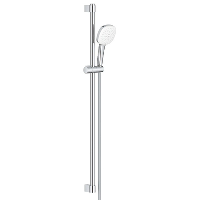 GROHE Tempesta 110 Cube Ensemble barre de douche - 90cm - douchette à main carrée - 2 types de jets - flexible de douche lisse - chrome