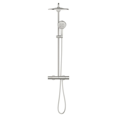 Grohe Rainshower Smartactive 310 Douche pluie - rond - thermostatique - pommeau Ø31cm - douchette Ø13cm - Supersteel brossé (inox)