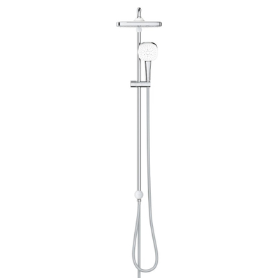 Grohe Tempesta 250 Cube Douche pluie - 103.6cm - pomme de douche 25cm - douchette carrée - 3 jets - avec inverseur - chrome