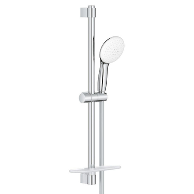 GROHE Tempesta 110 Ensemble de douche - 60cm - douchette ronde - 2 types de jet - flexible de douche lisse - avec porte-savon - chrome