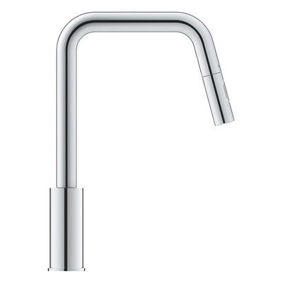 Grohe Eurosmart Keukenmengkraan - 22.1cm - uitrekbare handdouche - 2 straalsoorten - chroom