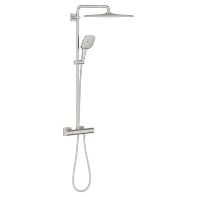 Grohe Rainshower smartactive 310 cube Douche pluie - Mono - carré - 9.5l/min - Supersteel