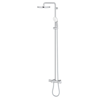 Grohe Tempesta system 250 Douche pluie 25cm - pommeau de douche - douchette rond - 2 jets - avec thermostat baignoire - Chrome