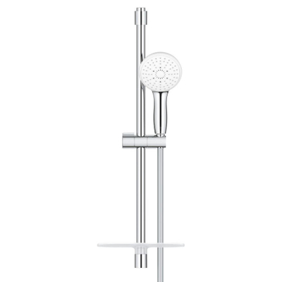 GROHE Tempesta 110 Ensemble barre de douche - 60cm - pommeau de douche rond - 3 types de jets - flexible de douche lisse - avec porte-savon - chromé