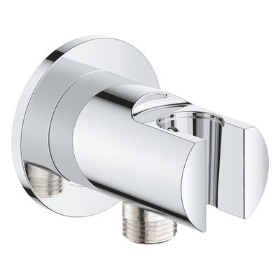 GROHE Tempesta Wandaansluitbocht - 1/2" - met houder - met terugstroom beveliging - chroom