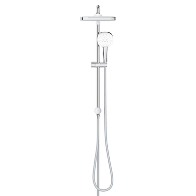 Grohe Tempesta 250 Cube Douche pluie - 73.6cm - pomme de douche 25cm - douchette carrée - 3 jets - avec inverseur - chrome