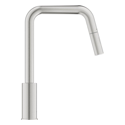 Grohe Eurosmart Keukenmengkraan - 22.1cm - uitrekbare handdouche - 2 straalsoorten - Supersteel (RVS)