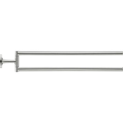 Duravit Starck T Handdoekhouder - 2 stangen - 46.5cm - draaibaar - geborsteld RVS