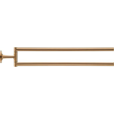 Duravit Starck T Handdoekhouder - 2 stangen - 46.5cm - draaibaar - geborsteld brons