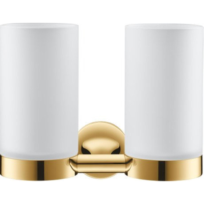 Duravit Starck T Tandenborstelhouder - dubbel - matglas - gepolijst goud