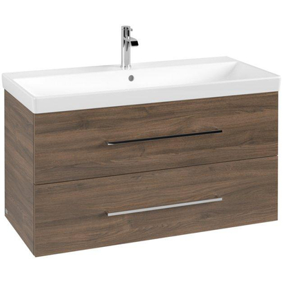 Villeroy & Boch Avento Wastafelonderkast - 2 uittrekladen - 976x514x484mm - Arizona Oak (hout)