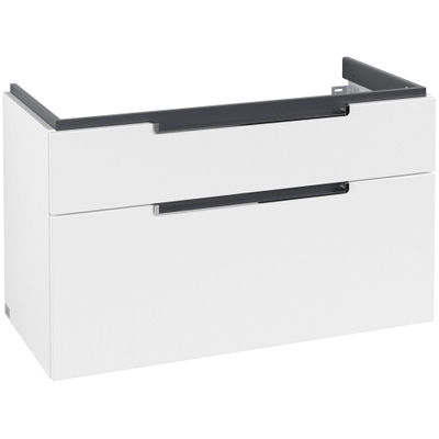 Villeroy & Boch Subway 2.0 wastafelonderkast - 98.7x59x44.9cm - mat wit