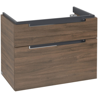 Villeroy & Boch Subway 2.0 wastafelonderkast - 78.7x59cm - 2 lades - Arizona Oak (mat hout)
