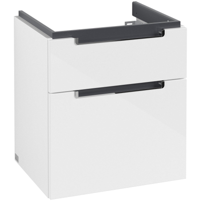 Villeroy & Boch Subway 2.0 wastafelonderkast - 53.7x59cm - 2 lades - glans wit
