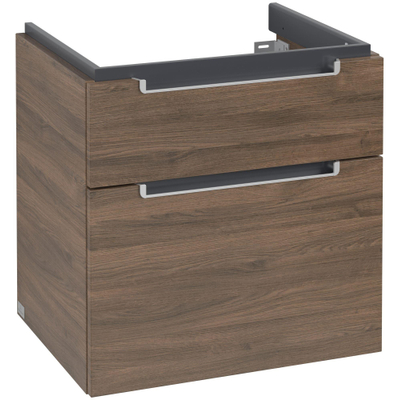 Villeroy & Boch Subway 2.0 wastafelonderkast 58.7x59cm 2 lades Arizona oak