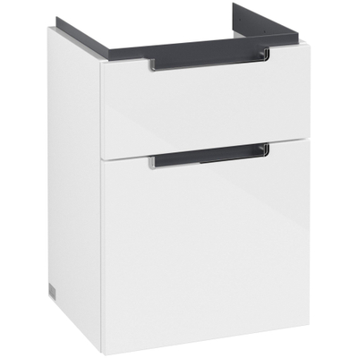Villeroy & Boch Subway 2.0 wastafelonderkast - 44x59cm - 2 lades - glans wit