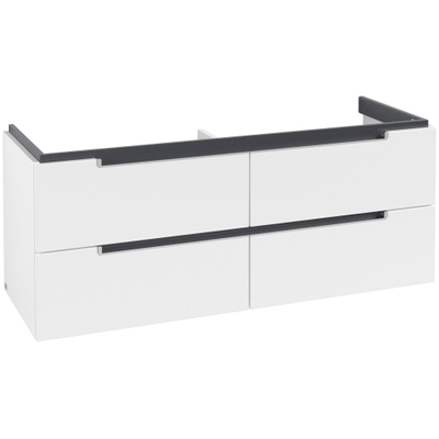 Villeroy & Boch Subway 2.0 wastafelonderkast 128.7x52x4.49cm Wit mat