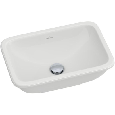 Villeroy & Boch Loop and Friends Vasque à poser 51x34cm avec trop plein sans trou pour robinetterie Blanc