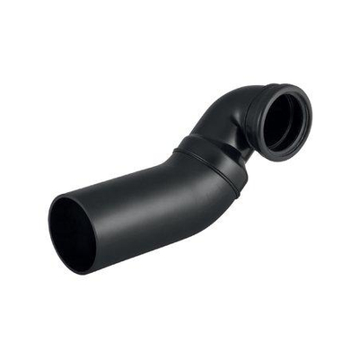 Geberit PE wandclosetbocht - 90 rechts 110/90 - zwart