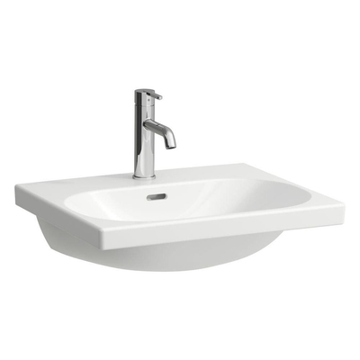 Laufen Lua Lavabo 55x46x20.7cm 0 trous de robinet face inférieure meulée sans traitement anticalcaire Céramique Blanc