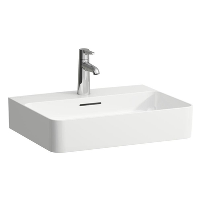 Laufen VAL meubelwastafel 42x55x11.5cm met kraangat met overloop SaphirKeramik wit