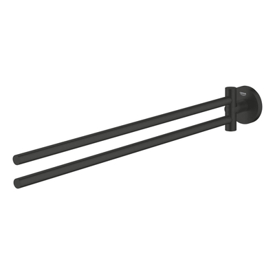 Grohe Essentials Handdoekhouder - 44cm - 2-delig - draaibaar - matte black (mat zwart)