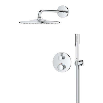 Grohe Grohtherm Perfect Mono Douche pluie - thermostat encastrable - pomme de douche 31cm - chrome