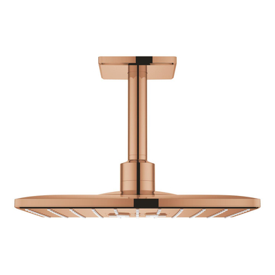 Grohe Rainshower SmartActive 310 Cube Hoofddouche - 31cm - 2 straalsoorten - plafondarm 14.2cm - warm sunset (koper)