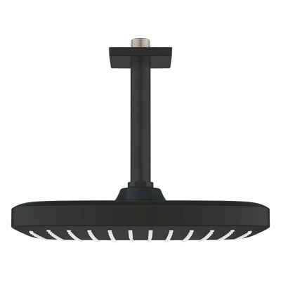 GROHE Tempesta 250 Cube Pomme de douche - 25cm - 1 jet - bras de plafond 14.2cm - noir mat