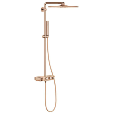 Grohe Euphoria SmartControl System 310 Cube Duo Douchesysteem - douchekraan thermostatisch - Euphoria SmartActive hoofddouche - Cube Stick handdouche - warm sunset (koper)