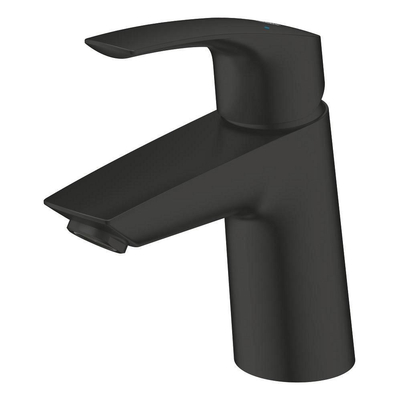 Grohe Eurosmart Wastafelmengkraan - S-size - met push-open waste - schuin - matte black (mat zwart)