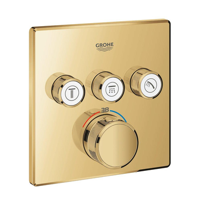 GROHE Grohtherm Smartcontrol Mengkraan - afdekset - thermostaat - met 3x omstel - cool sunrise