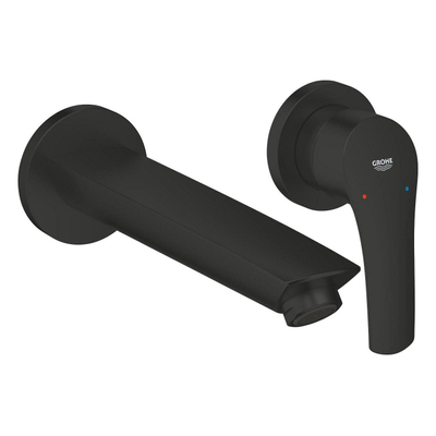 GROHE Eurosmart Mitigeur de lavabo encastré - taille M - 2 trous - partie encastrée - noir mat