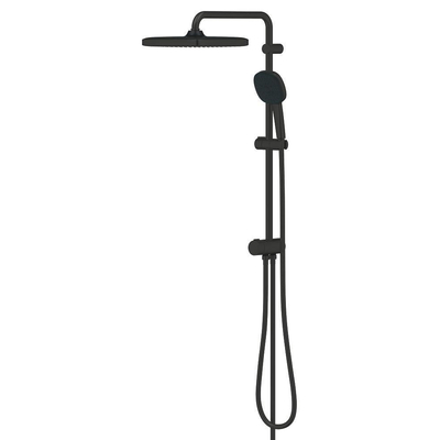 Grohe Tempesta 250 Cube Douche pluie - 73.6cm - pomme de douche 25cm - douchette carrée - 3 jets - avec inverseur - noir mat