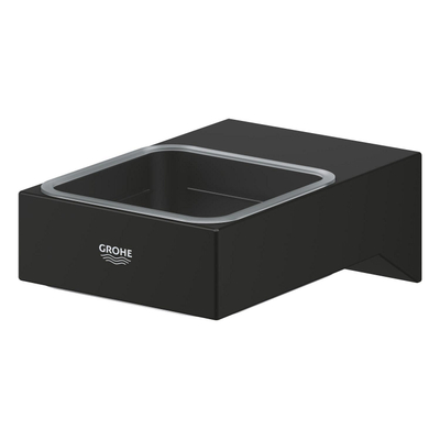 GROHE Selection Cube Wandhouder - voor zeepdispenser/zeepchaal/glas - phantom black