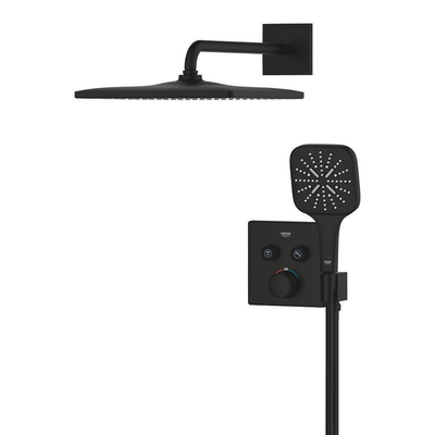 Grohe Grohtherm SmartControl Perfect Hoofddoucheset - inbouw thermostaat - 31cm - phantom black (zwart)